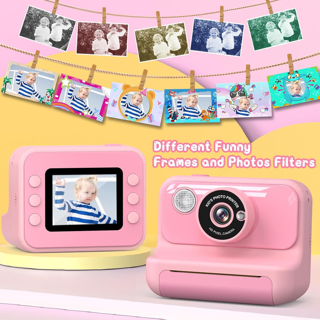 Kids Instant Camera with 1080P, 32GB Card