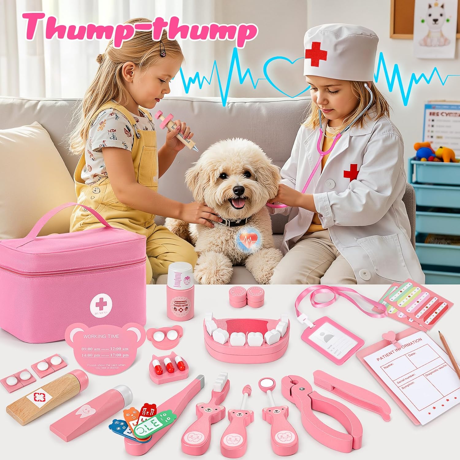 Kids Doctor Playset 40-Piece Medical Set