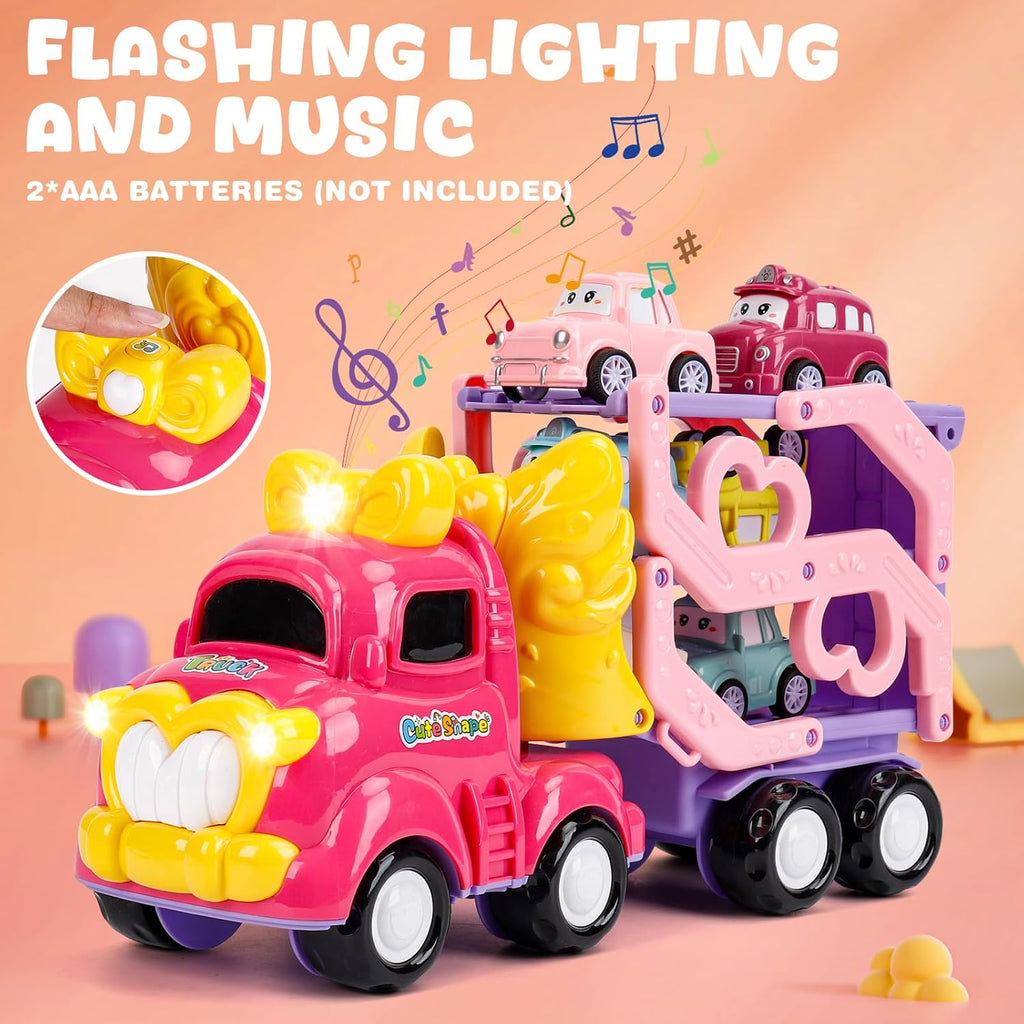 7-in-1 Car Carrier Toy Truck for Toddlers