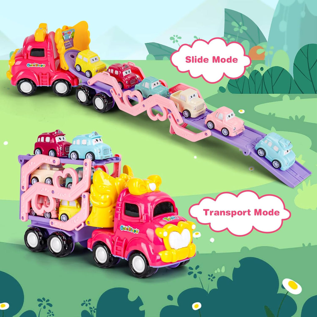7-in-1 Car Carrier Toy Truck for Toddlers